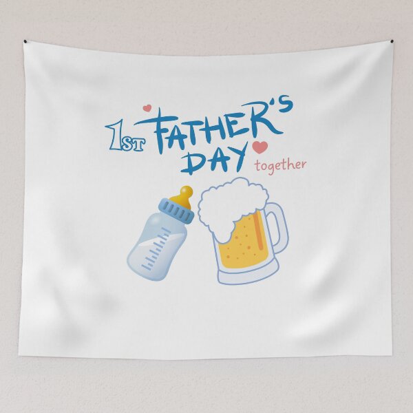 Item preview, First Fathers Day Together baby bottle beer designed and sold by IdealgniteCreat.