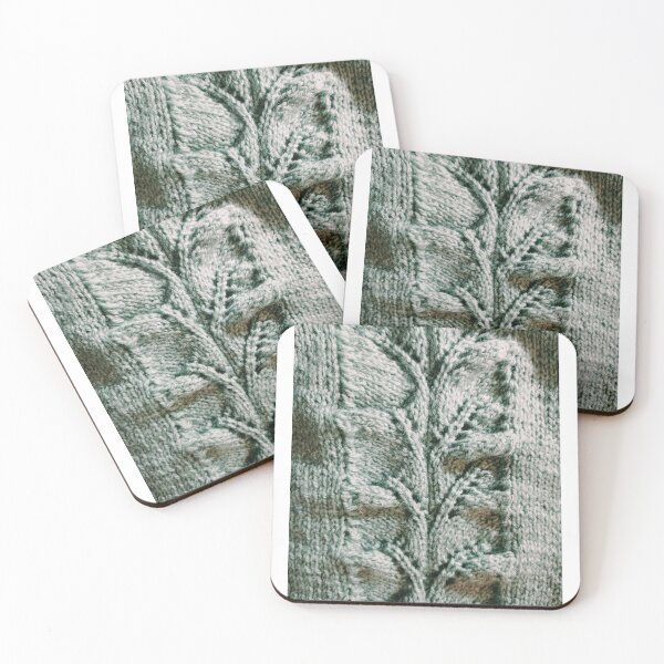 Item preview, Handmade Lace Leaf Pattern Knitting designed and sold by MisiuKolorowy.