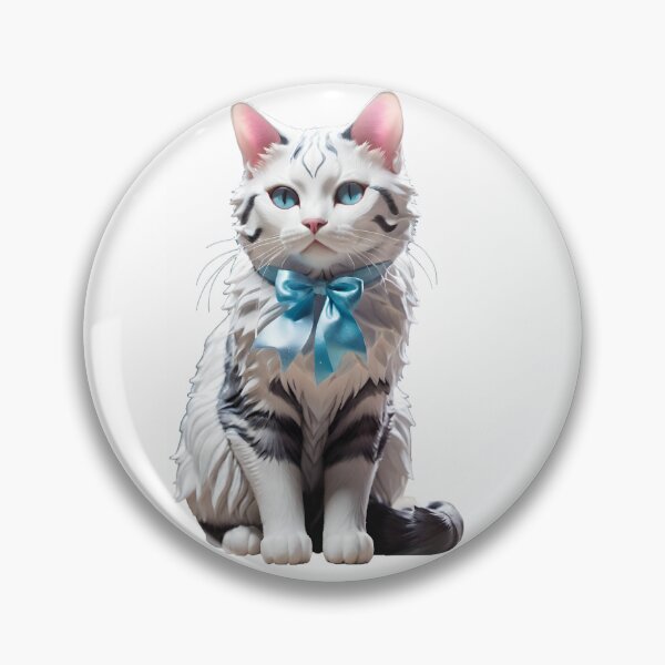 Item preview, Cute Cat Design with Blue Ribbon designed and sold by musa ibrahim kılıç.