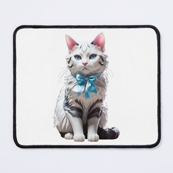 Item preview, Cute Cat Design with Blue Ribbon designed and sold by musa ibrahim kılıç.