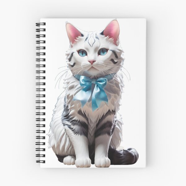 Item preview, Cute Cat Design with Blue Ribbon designed and sold by musa ibrahim kılıç.