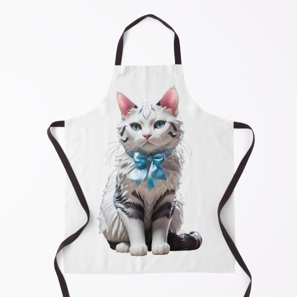 Item preview, Cute Cat Design with Blue Ribbon designed and sold by musa ibrahim kılıç.