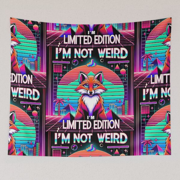 Item preview, I'm not weird, I'm limited Edition - cartoon psychedelic fox designed and sold by deepglitchart.