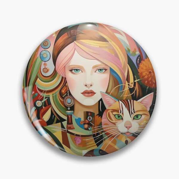 Item preview, Beautiful girl with a cat. designed and sold by Natalia-Vlad.