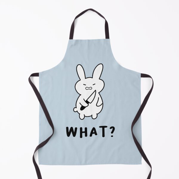 Item preview, What? | Illustration of a Cute Rabbit Holding a Knife designed and sold by RM-Journey.
