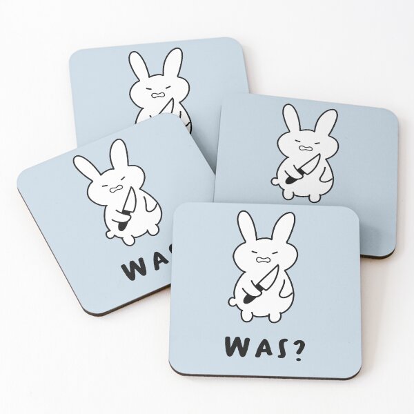 Item preview, Was? | Illustration of a Cute Rabbit Holding a Knife designed and sold by RM-Journey.