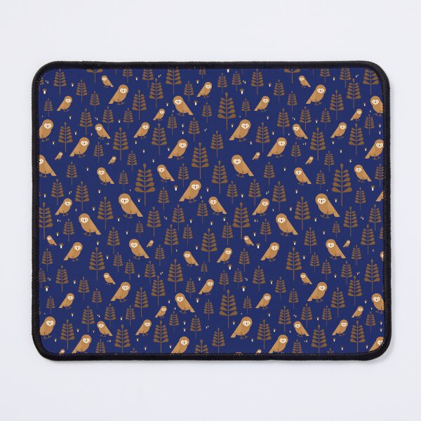 Item preview, Owl flower pattern navy designed and sold by snowyowls.