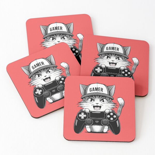 Item preview, Geek gamer monochrome cat in cap designed and sold by LV-creator.