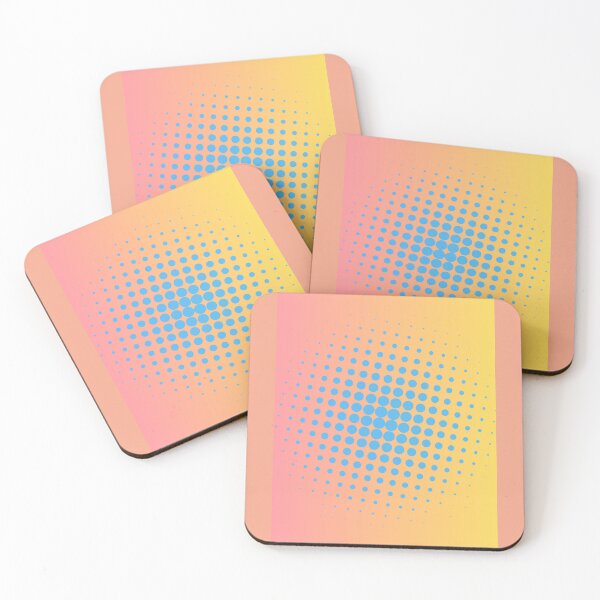 Item preview, optical illusion dots bulge in pink peach orange gradient colorful designed and sold by cheekylorns.