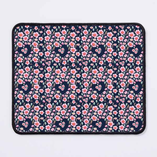 Item preview, Vibrant Pink Floral Pattern on Dark Blue Background – Phone Cases, Mugs, and More designed and sold by adriaquart.
