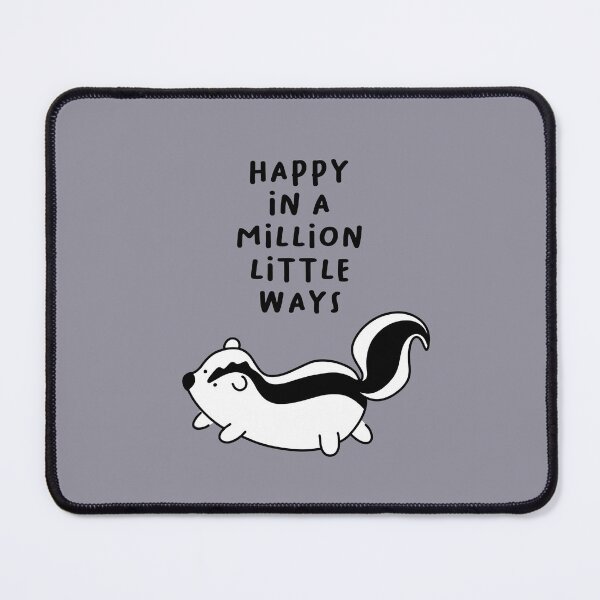 Item preview, Happy in a million little ways | Cute Skunk Illustration designed and sold by RM-Journey.