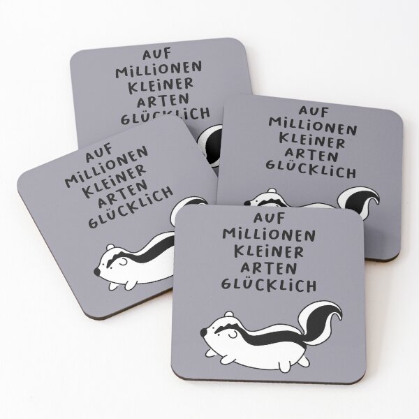 Item preview, Glücklich auf eine Million kleine Weisen | Cute Skunk Illustration designed and sold by RM-Journey.