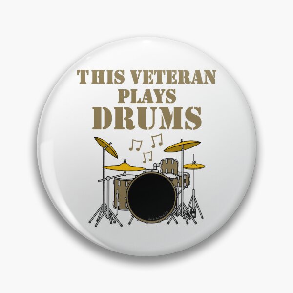 Item preview, This Veteran Plays Drums, Drummer Percussionist Musician designed and sold by doodlerob.