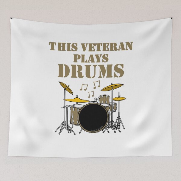 Item preview, This Veteran Plays Drums, Drummer Percussionist Musician designed and sold by doodlerob.