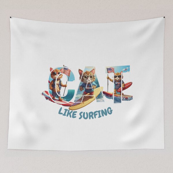Item preview, Cat like surfing designed and sold by DesignNadine.