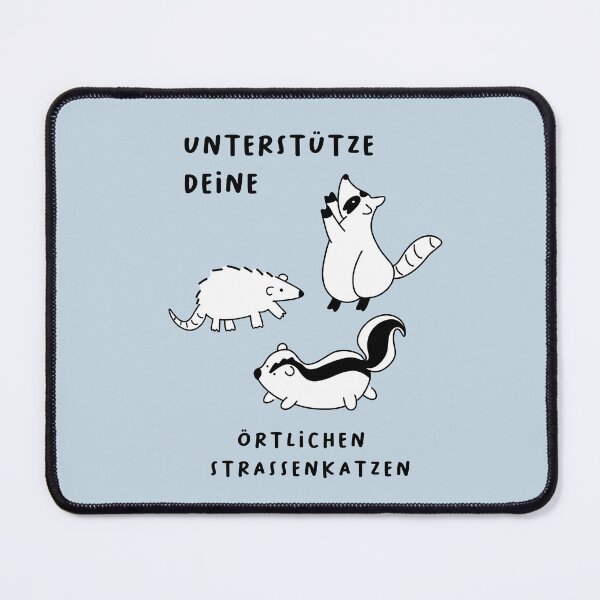 Item preview, Untertstütze deine örtlichen Straßenkatzen | Cute Illustration of a raccoon, an opossum, and a skunk designed and sold by RM-Journey.