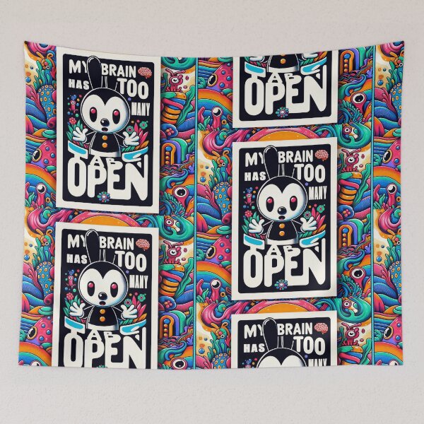 Item preview, My Brain Has Too Many Tabs Open - Oswald The Lucky Rabbit designed and sold by deepglitchart.