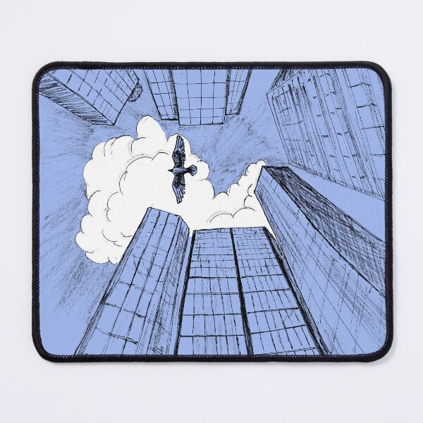 Item preview, Metropolis Skyview - Soaring Bird Sketch designed and sold by lloreleya.