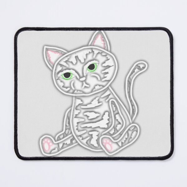 Item preview, White cloudy robot cat designed and sold by blackygoldcat.