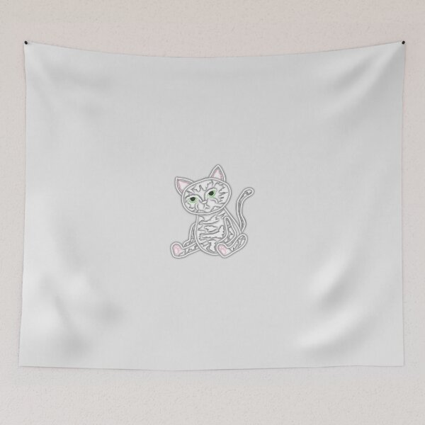 Item preview, White cloudy robot cat designed and sold by blackygoldcat.