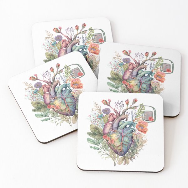 Item preview, Pacemaker and anatomy botanical heart designed and sold by EmeraldeaArt.