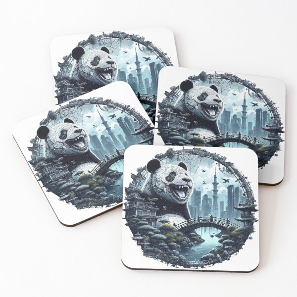 Item preview, Panda Metropolis - A Fusion of Nature and Urban Elegance designed and sold by MiszungART.