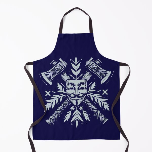 Item preview, Guy Fawkes mask in front of crossed axes designed and sold by KoandZo.