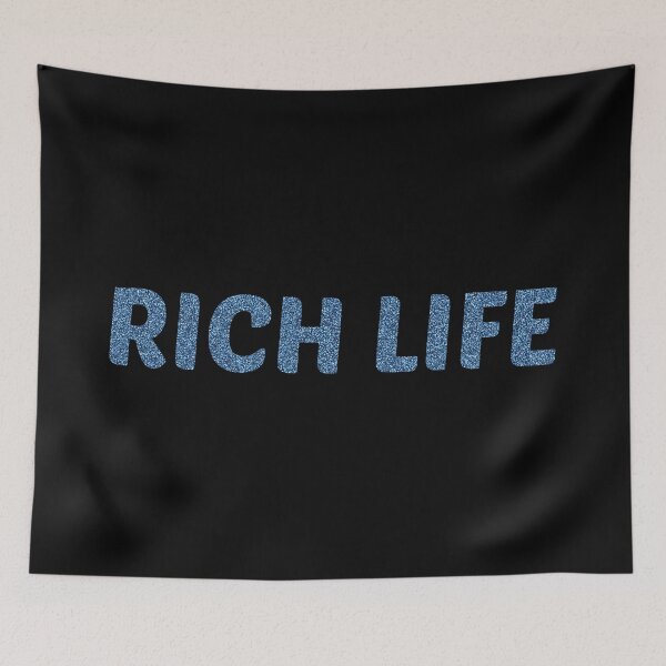 Item preview, Rich life | Quote | Glitter text | designed and sold by GeorgetaHere.