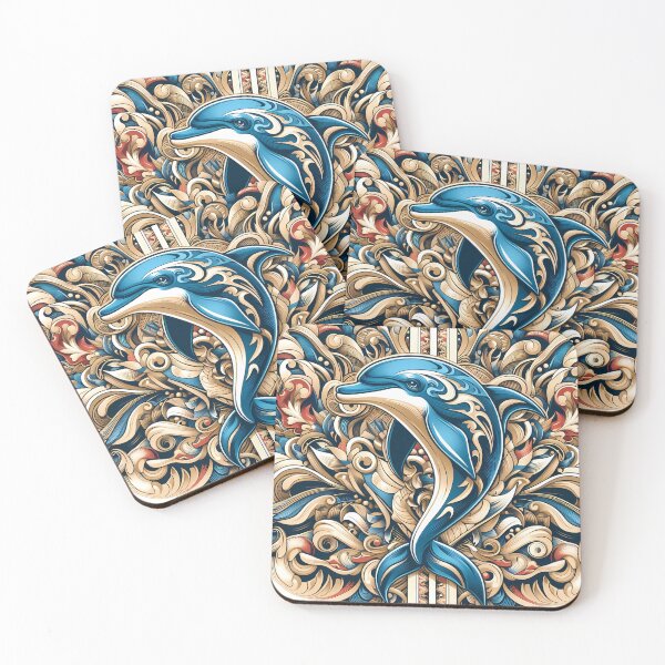 Item preview, Ornate Dolphin Illustration designed and sold by aminz4.