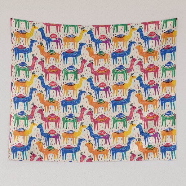 Item preview, Colorful camels on cream background designed and sold by SmarterThingz.
