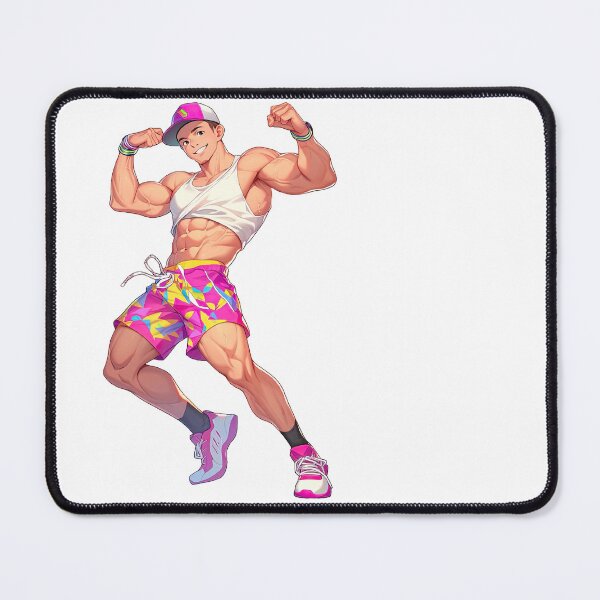 Item preview, Cute Muscular Gay Guy Flexing designed and sold by homorohomo.