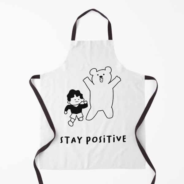 Item preview, Stay Positive | Funny Illustration of a Boy Running Frightened by a Bear  designed and sold by RM-Journey.