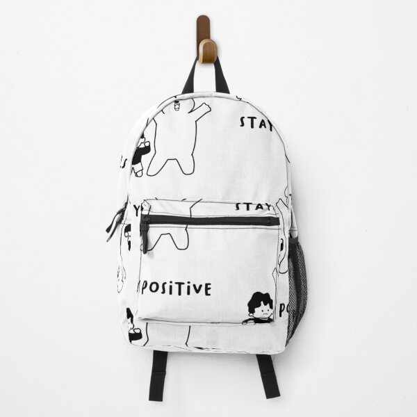 Item preview, Stay Positive | Funny Illustration of a Boy Running Frightened by a Bear designed and sold by RM-Journey.