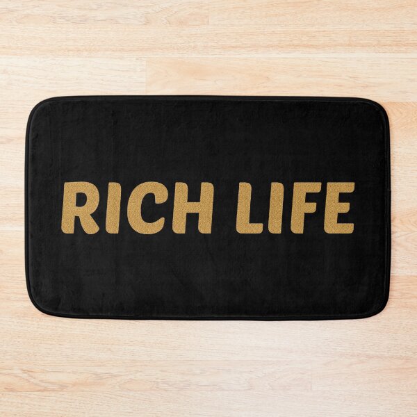 Item preview, Rich life | Quote | Glitter text | Gold | designed and sold by GeorgetaHere.