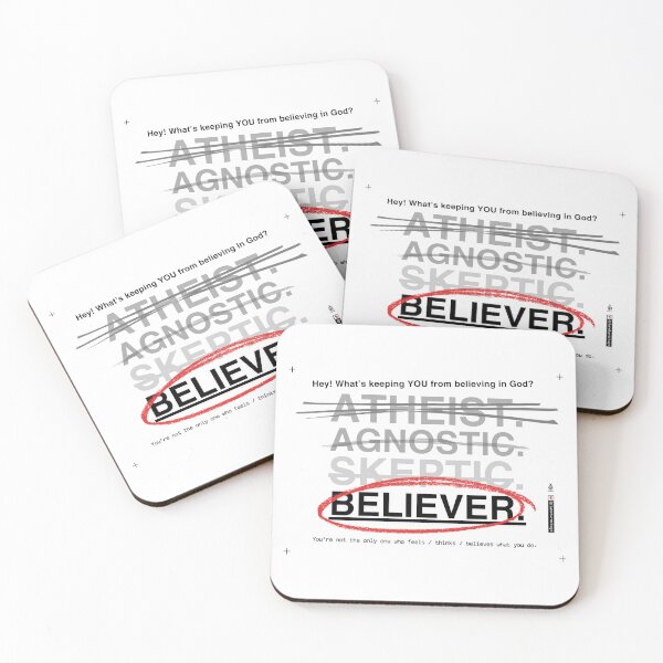 Item preview, ATHEIST. AGNOSTIC. SKEPTIC. BELIEVER. designed and sold by planetwrockage.