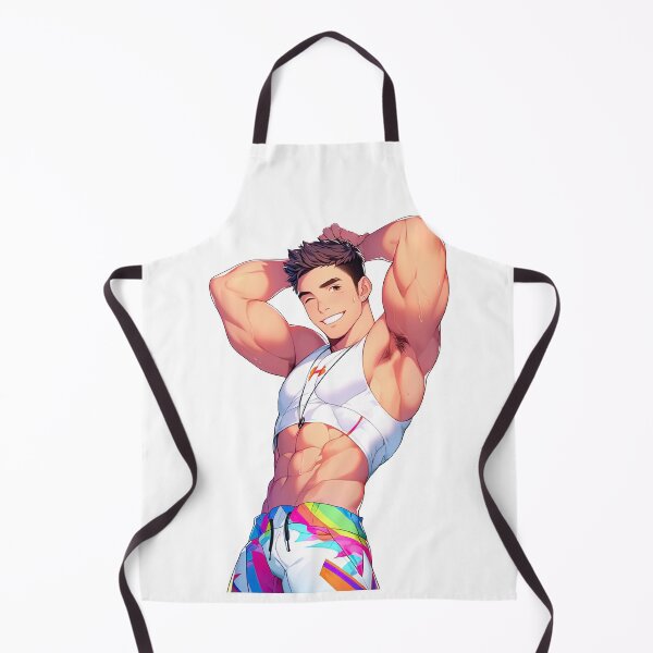 Item preview, Cute Muscular Gay Guy Flexing designed and sold by homorohomo.