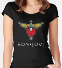 bon jovi tour 2018 mandir logo Women's Fitted Scoop T-Shirt