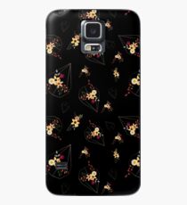 Floral Bouquet with golden geometric shape pattern Case/Skin for Samsung Galaxy