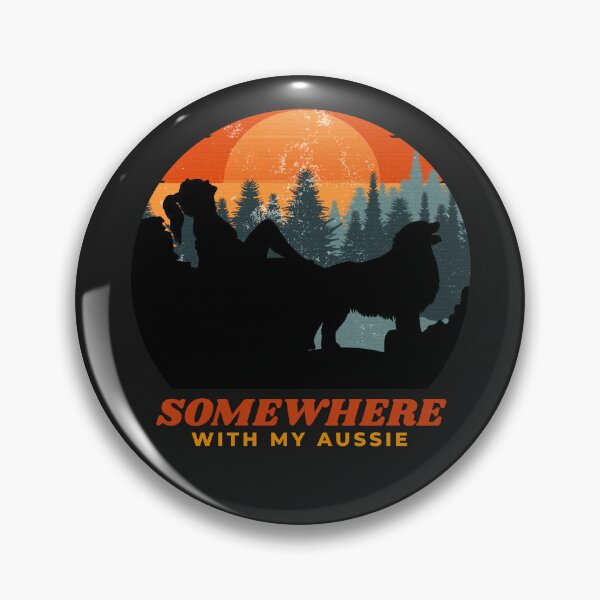 Item preview, Somewhere With My Aussie Womens Adventurous Australian Shepherd designed and sold by Guarddogdrive.