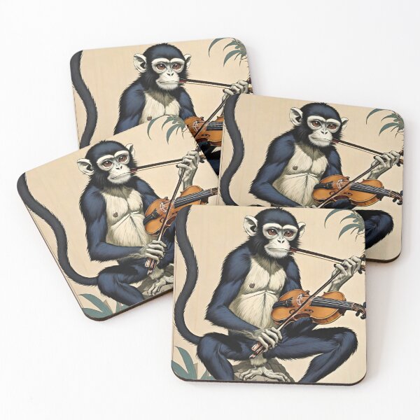 Item preview, a spider monkey playing the violin designed and sold by McKale Jonas.