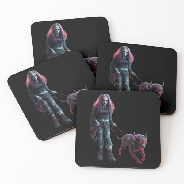 Item preview, Evil Girl And Evil Dog designed and sold by Haunting Visions.