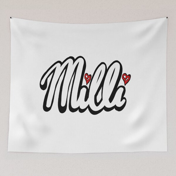 Item preview, Milli popular girls first name in white. Personalized personalised customised name Milli designed and sold by Artonmytee.