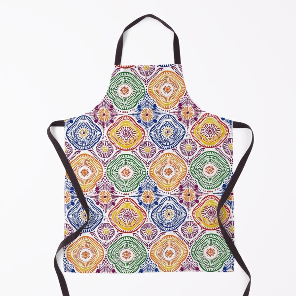 Item preview, Multi-colored Indian block print pattern designed and sold by SmarterThingz.
