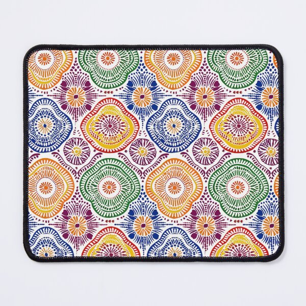 Item preview, Multi-colored Indian block print pattern designed and sold by SmarterThingz.