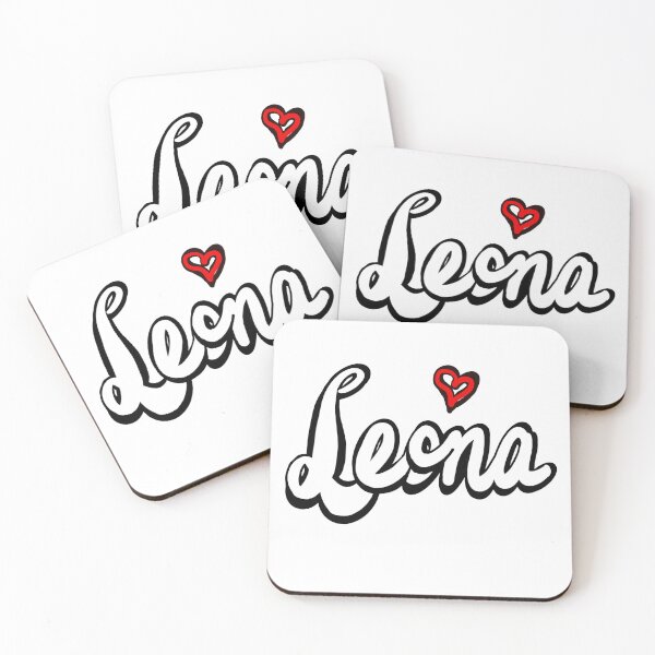 Item preview, Leona popular girls first name in white. Personalized personalised customised name Leona designed and sold by Artonmytee.