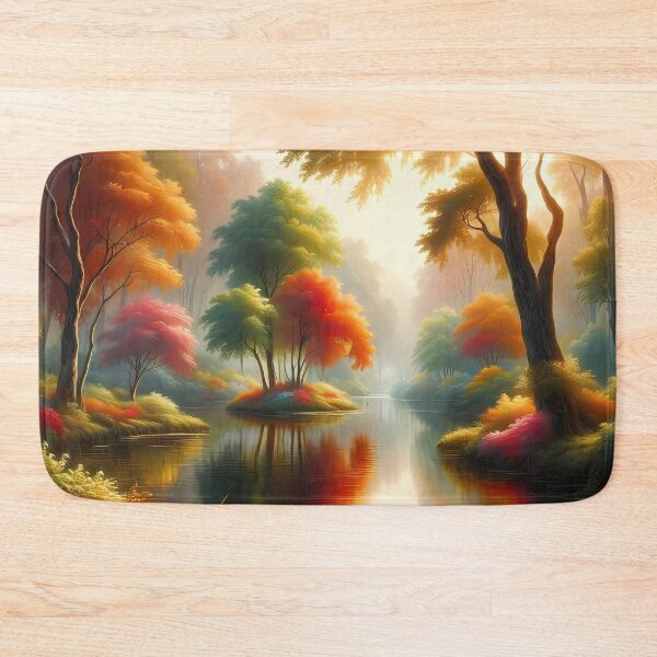 Item preview, Serene Forest Landscape with Vibrant Foliage and Reflections designed and sold by Vitalka-uk.