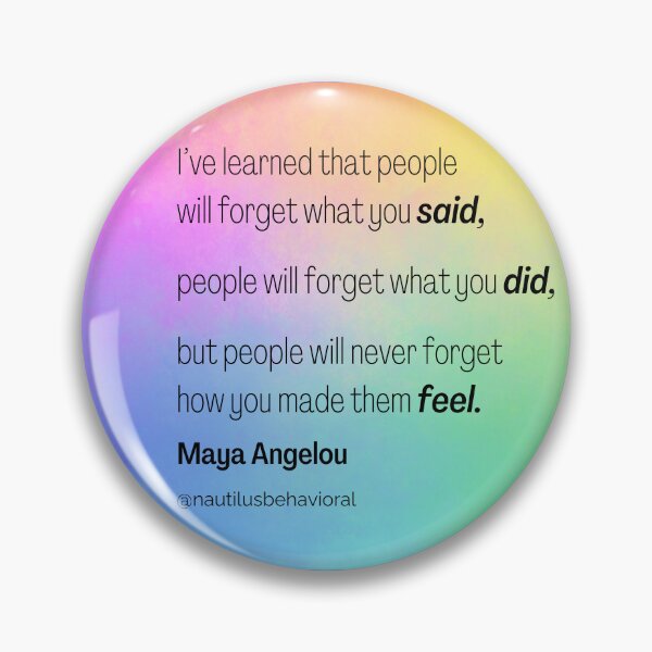 Item preview, People Will Forget What You Said - Maya Angelou Quote designed and sold by nautilushealth.
