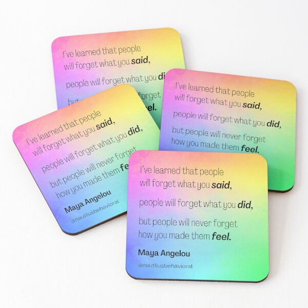 Item preview, People Will Forget What You Said - Maya Angelou Quote designed and sold by nautilushealth.
