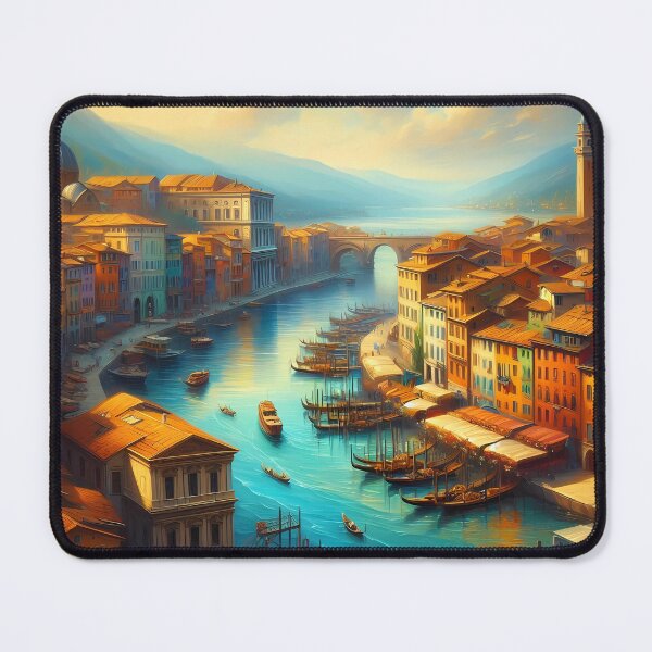 Item preview, Picturesque Canal Cityscape at Sunset designed and sold by Vitalka-uk.