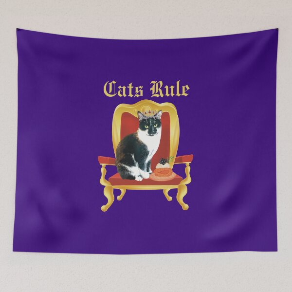 Item preview,  ‘Cats Rule’ with royal cat for Cat Lovers designed and sold by vwagenet.